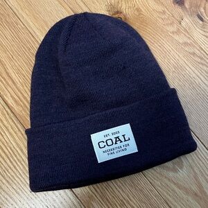Coal Knit Beanie Hat in Purple with Branded Patch
